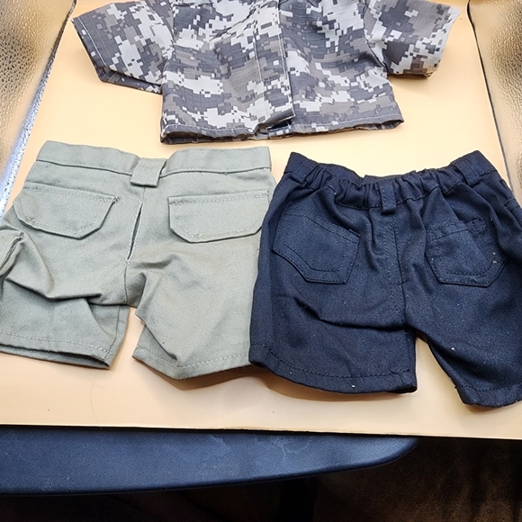 Build A Bear Clothes Lot U.S. Military Camo Shirt 2 Shorts BABW - Picture 3 of 4